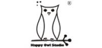 快乐猫头鹰工作室品牌logo