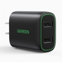 绿联双口USB充电器 12W